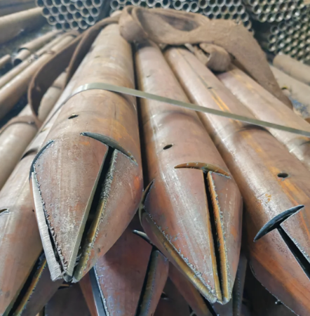 克孜勒苏柯尔克孜出尖打孔加工无缝注浆钢花管注浆管厂家